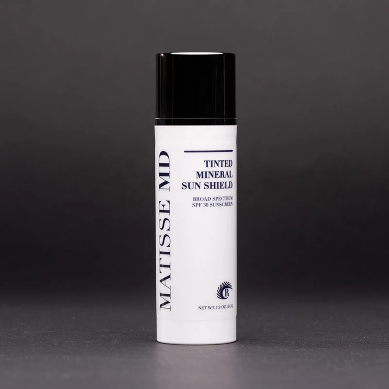 Matisse MD Tinted Mineral Sun Shield broad spectrum SPF 30 sunscreen bottle